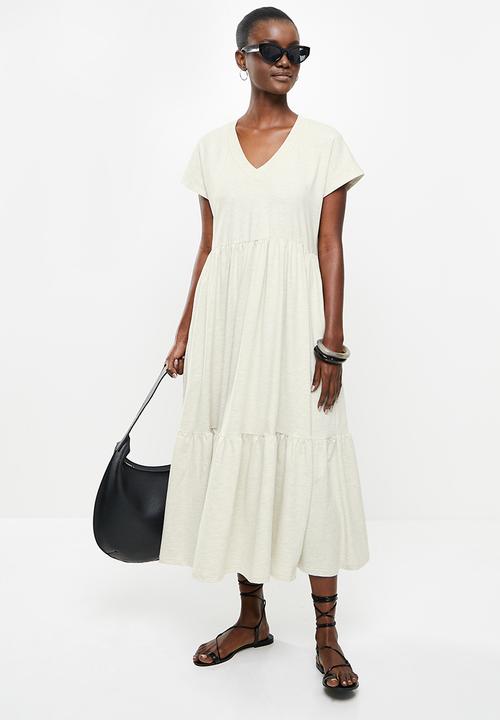 AMANDA LAIRD CHERRY - Nokwe dress - oatmeal