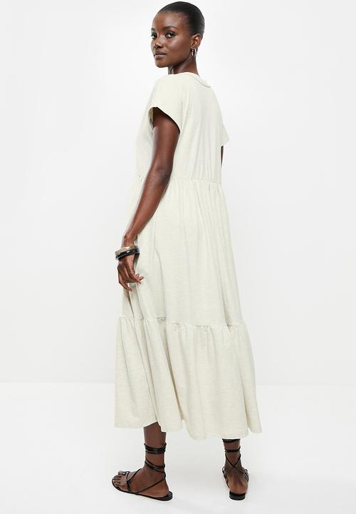 AMANDA LAIRD CHERRY - Nokwe dress - oatmeal