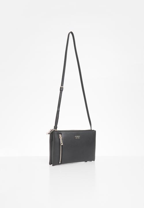 GUESS - Naya double zip crossbody - black