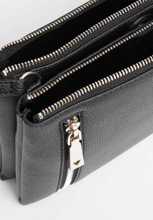 GUESS - Naya double zip crossbody - black