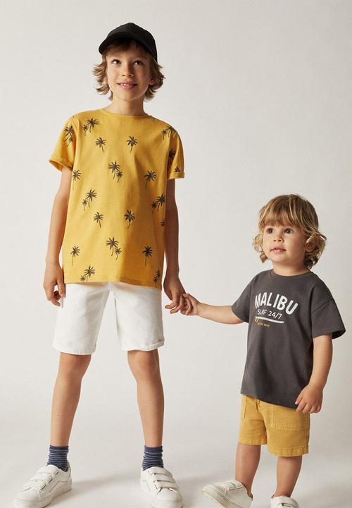 MANGO - T-shirt malibu - charcoal