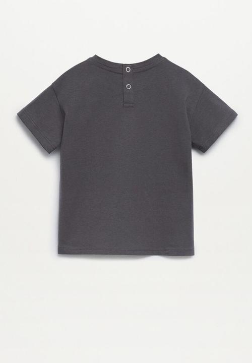 MANGO - T-shirt malibu - charcoal