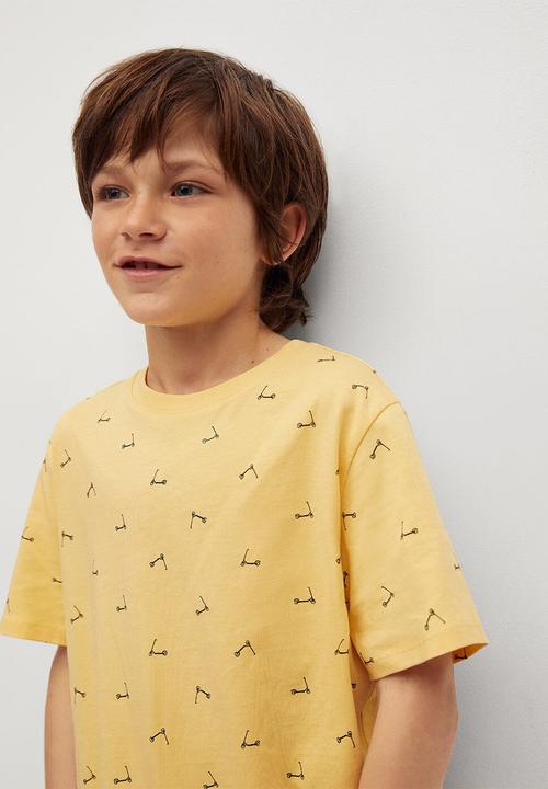 MANGO - T-shirt stamp1 - yellow