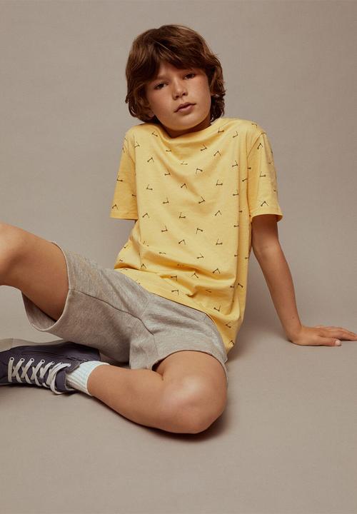 MANGO - T-shirt stamp1 - yellow