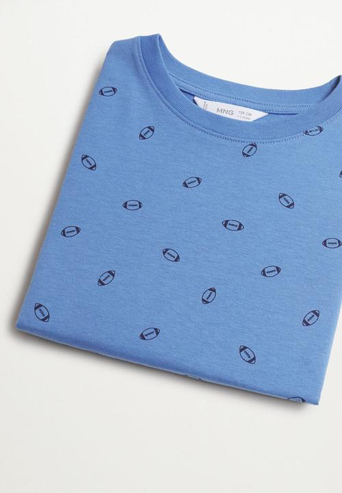 MANGO - T-shirts - medium blue