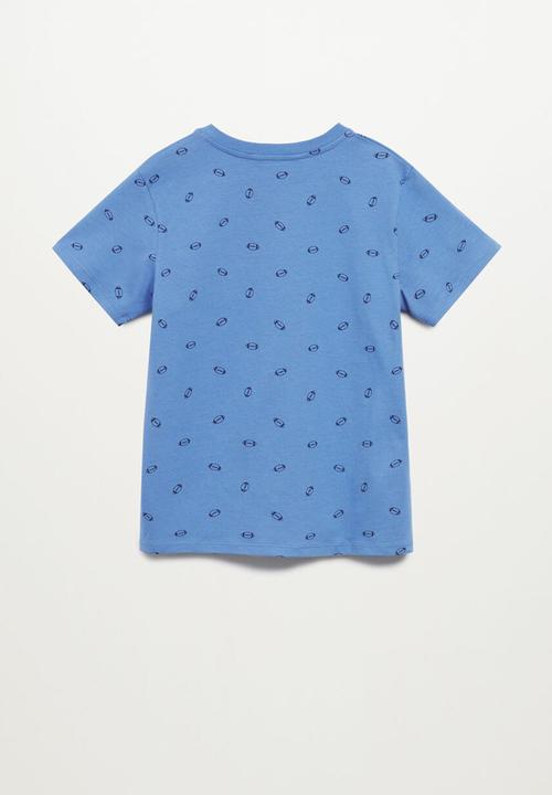 MANGO - T-shirts - medium blue
