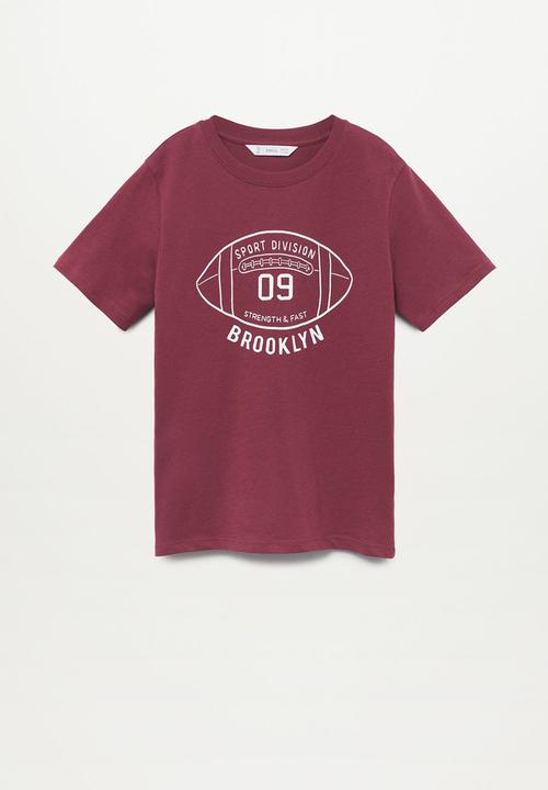 MANGO - T-shirt winner - dark red