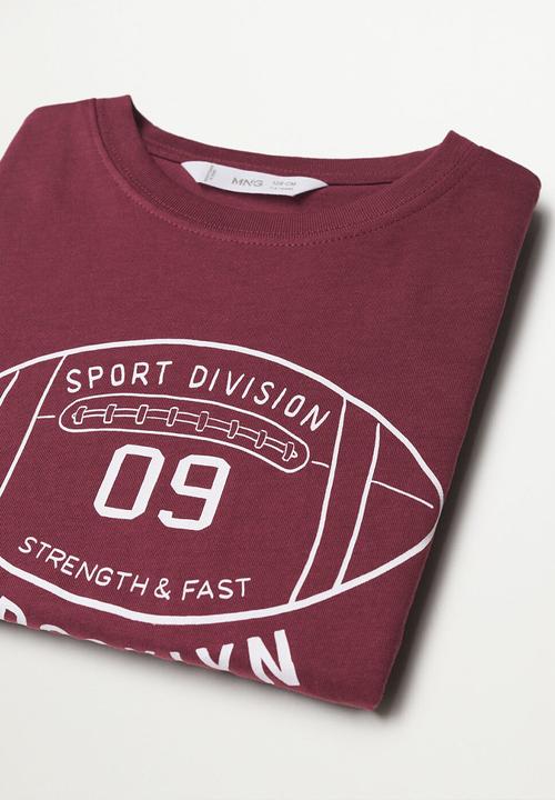 MANGO - T-shirt winner - dark red