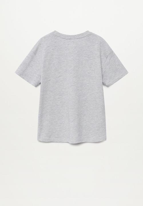 MANGO - T-shirt space - grey