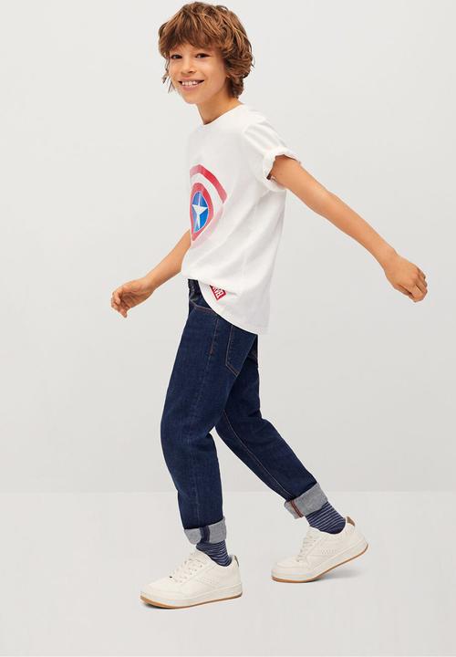 MANGO - T-shirt circle - white