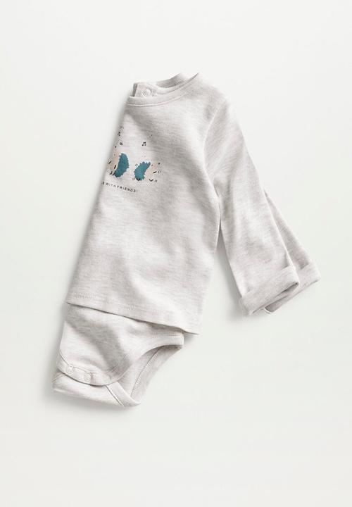 MANGO - Dance long sleeve tee - grey