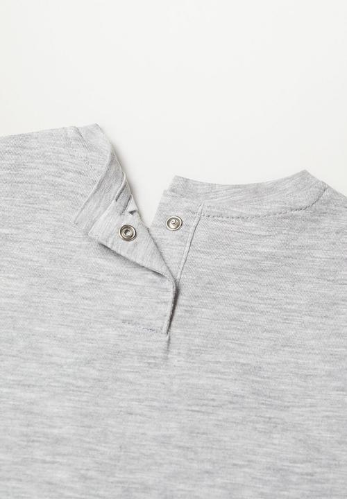 MANGO - T-shirt basic - grey