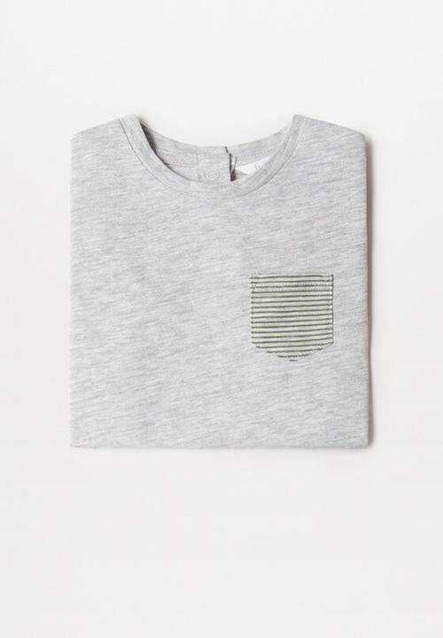 MANGO - T-shirt basic - grey