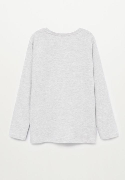 MANGO - T-shirt jungle - grey