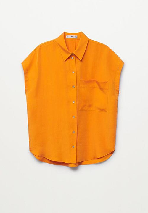MANGO - Shirt lim - orange