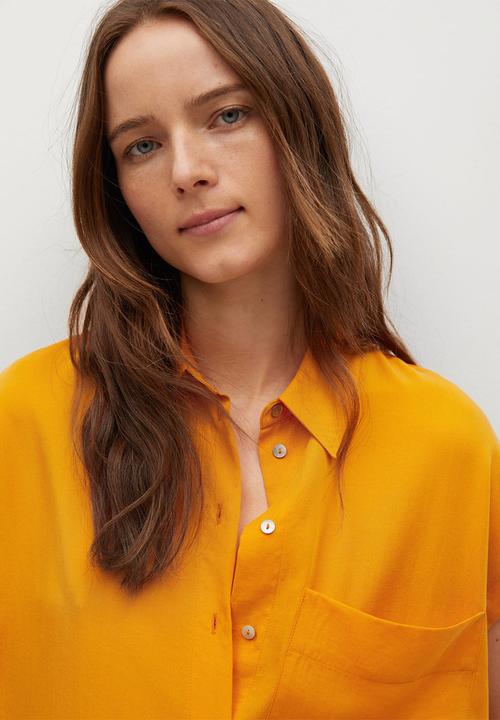 MANGO - Shirt lim - orange
