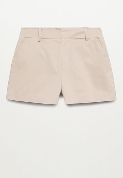 MANGO - Shorts chino - light pastel grey