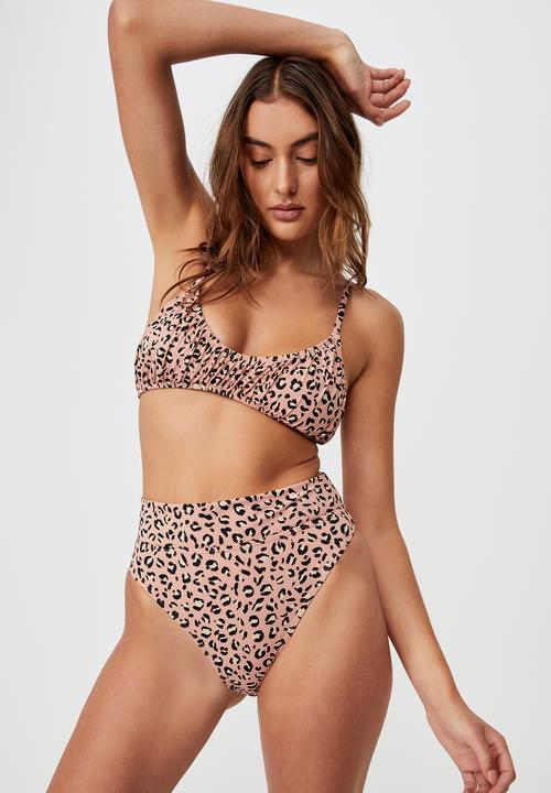 Cotton On - Highwaisted cheeky bikini bottom - leopard wave