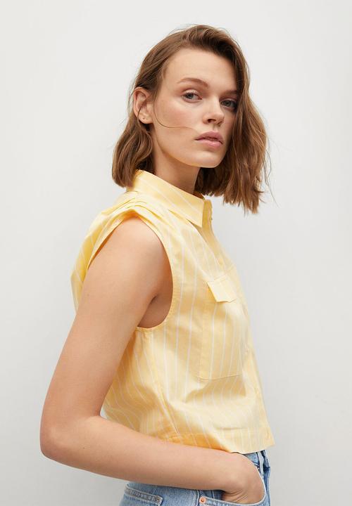 MANGO - Shirt rita - light yellow