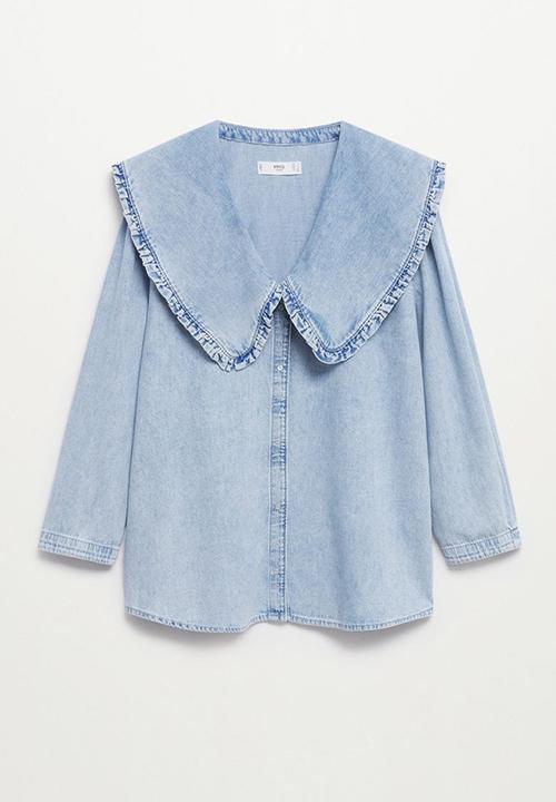 MANGO - Shirt grace - open blue