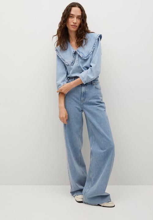MANGO - Shirt grace - open blue