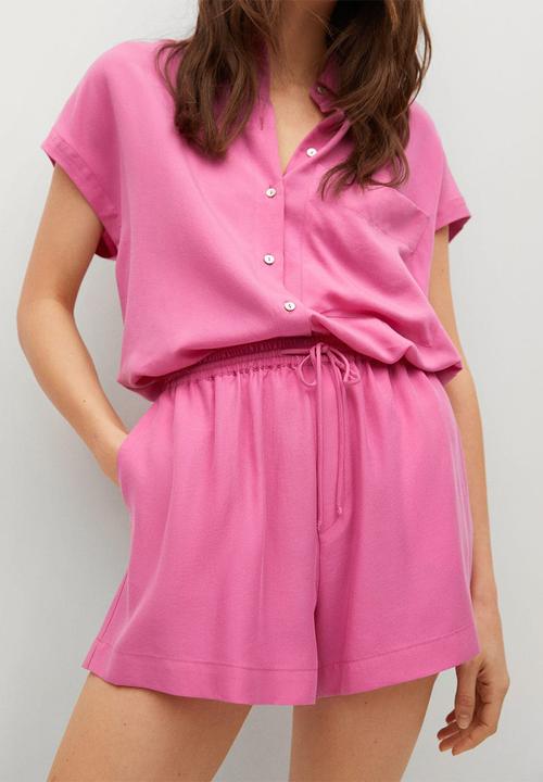 MANGO - Shorts lim - bright pink