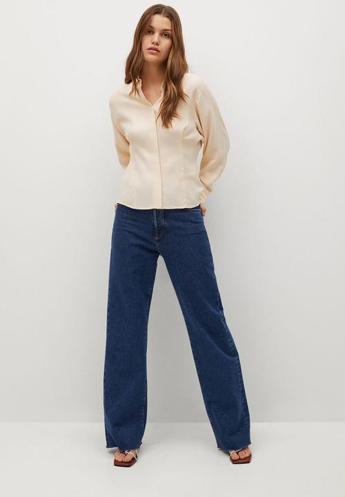 MANGO - Shirt royk - light beige