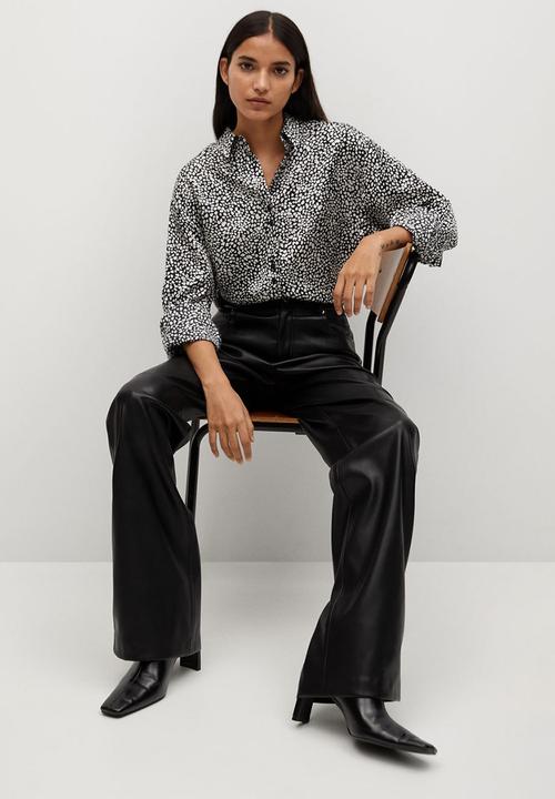 MANGO - Shirt bremen - black & white