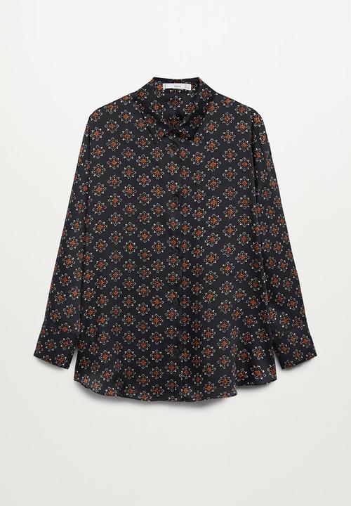 MANGO - Shirt africa - black