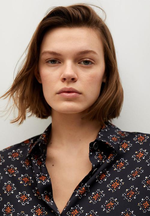 MANGO - Shirt africa - black