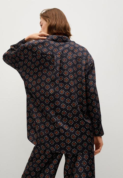 MANGO - Shirt africa - black