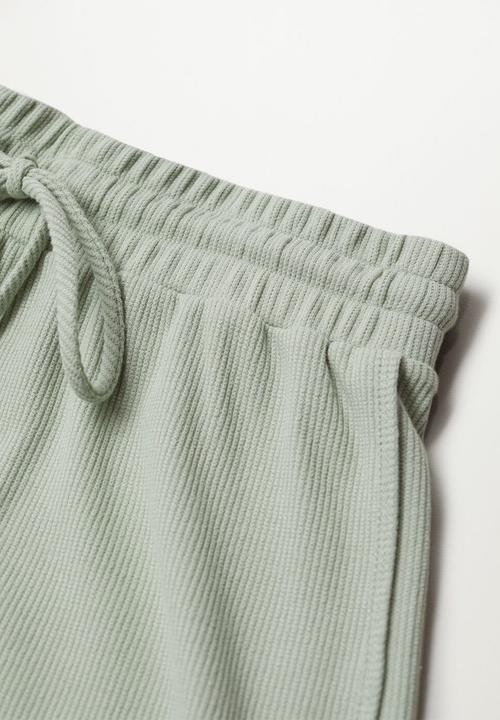MANGO - Shorts waffle - green