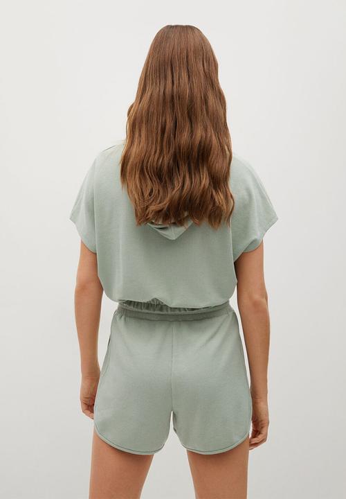 MANGO - Shorts waffle - green