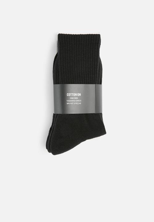 Cotton On - 3 Pack active socks - black