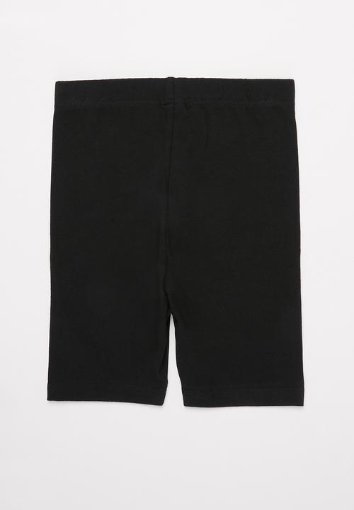 Pop Candy - Girls 2 pack cycling shorts - black