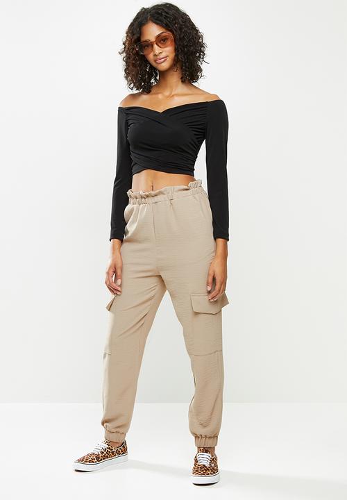 Blake - Long sleeve bardot repeat