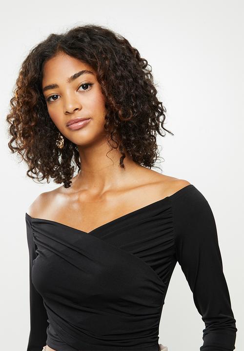 Blake - Long sleeve bardot repeat