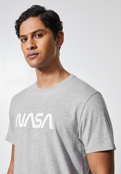 Superbalist - Nate nasa worm printed crew neck tee - grey