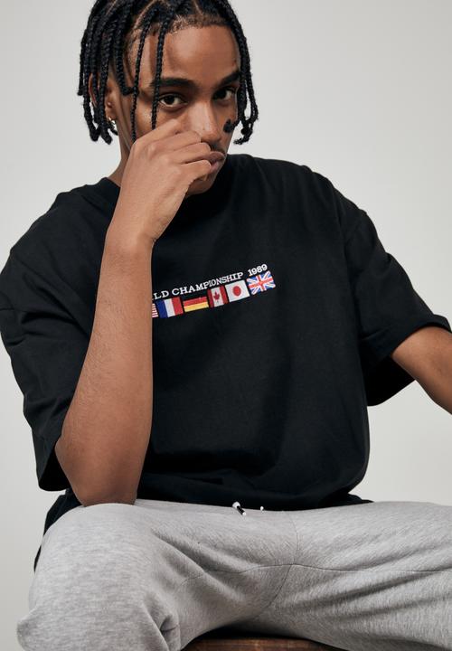Factorie - Oversized graphic T-shirt - black