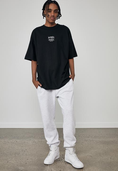 Factorie - Oversized graphic T-shirt - black & white