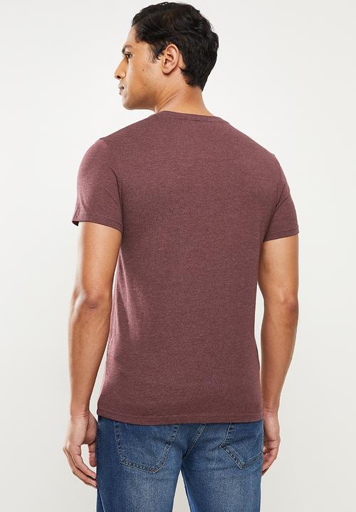 Superdry. - Workwear graphic tee - burgundy
