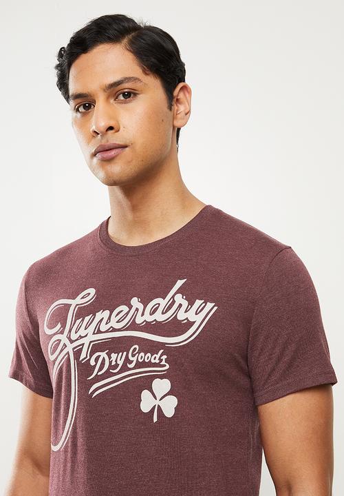Superdry. - Workwear graphic tee - burgundy