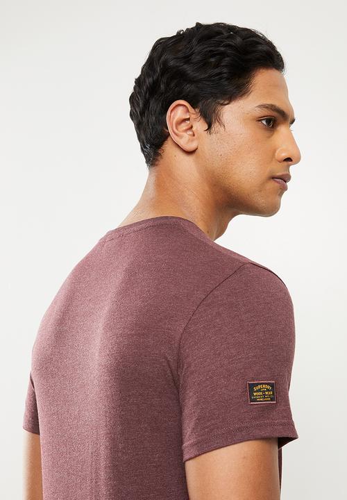Superdry. - Workwear graphic tee - burgundy