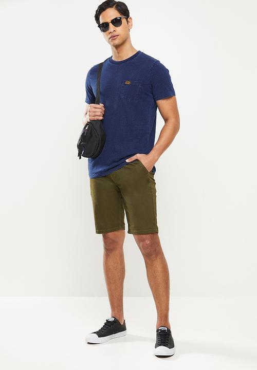 Superdry. - Workwear pocket tee - navy