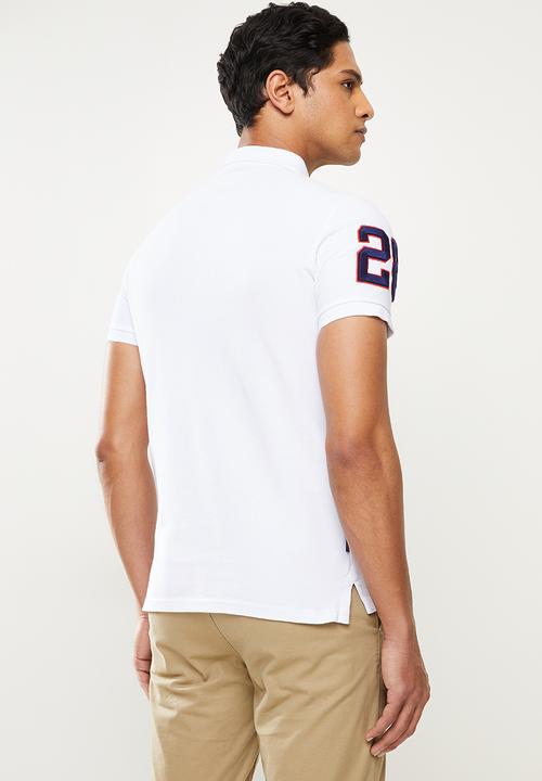 Superdry. - Classic superstate polo - white 