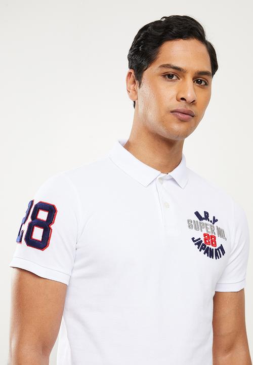 Superdry. - Classic superstate polo - white 