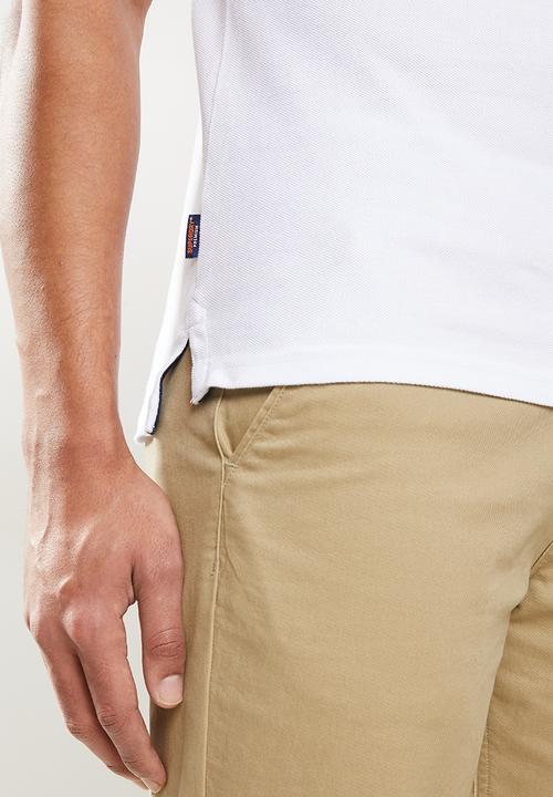 Superdry. - Classic superstate polo - white 