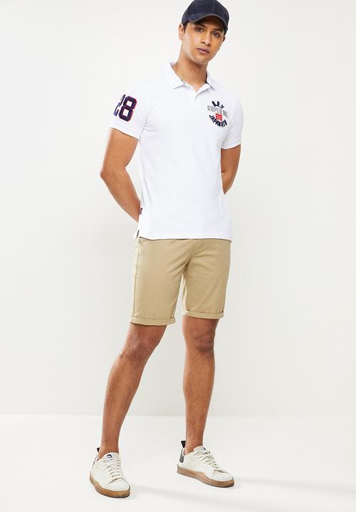 Superdry. - Classic superstate polo - white 