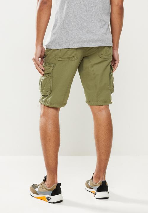Brave Soul - George cargo shorts - green