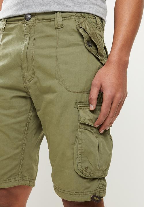 Brave Soul - George cargo shorts - green